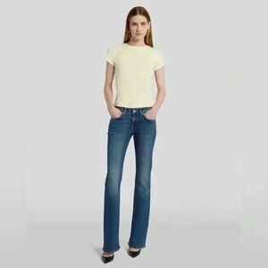 7  for all Mankind bootcut low rise medium wash size 31 western Y2K stretch